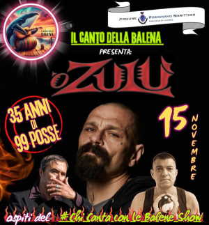 Luca Zulu Persico dei 99posse a Rosignano Marittimo area feste uliveta 15 novembre